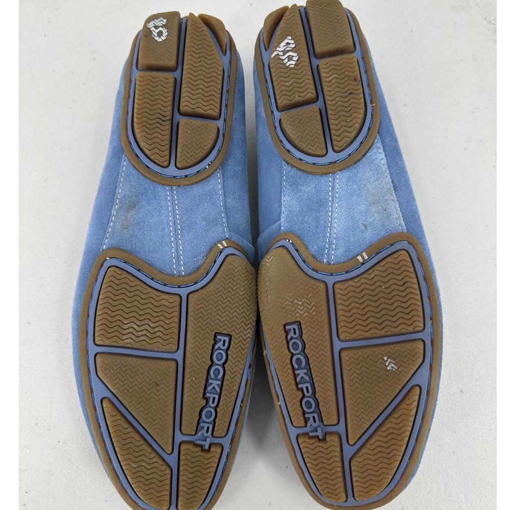Rockport Blue Suede Loafers Women's 10 Adiprene by Adidas Driving Mocs K73772 - Picture 7 of 8